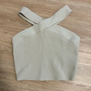 Babaton Light Beige Knit Top